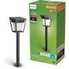 PHILIPS Nissa, Paletto solare UltraEfficient, per Esterni, con Sensore di Movimento, 3000K, 250/25lm, Nero