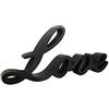 CVHOMEDECO. Segno di Parole in Legno Nero Love da scrivania/scaffale/Muro di casa/Decorazione d'ufficio, 26 x 11,4 x 2,5 cm