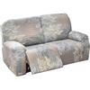 FIBITA Copridivano Reclinabile per 2 Posti, Copripoltrona Relax elasticizzato 6 Pezzi Moderna Morbido Fodera per Poltrona Reclinabile Copridivano Sofa Protettore Lavabile (Color : #19)
