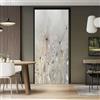 Generic Carta Parati Porta Rimovibile PVC Autoadesivo 80 x 210 cm Adesivi Per Porte Interne Pianta Di Tarassaco Elegante 3D Soggiorno Cucina Camerette Bagno Autoadesivo Porta Murale Decorazione, Crema