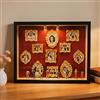 HBSFBH DIY Mini Museum Silhouette Box, Shadow Box Frame Kit with 11 Gold Mini Frames & 8 Figurines, Mini Cornice Museo Personalizzata con luce a LED per anniversario, matrimonio, decorazione della casa