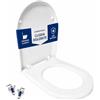 Hydro Home Copriwater Compatibile Clodia Dolomite, Sedile WC Termoindurente Antibatterico, Tavoletta WC Bianco Lucido con Fissaggio dall'Alto