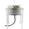 JDBDU Lavello da cucina autoportante in acciaio inox, 1 lavello con portata di 150 kg, spessore 1 mm, con base regolabile, 60 x 60 x 93 cm, per ristoranti e bar