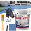 Vgpbphj Rivestimento per pavimenti in resina epossidica effetto marmo lucido, vernice epossidica per pavimenti Louis Forest, vernice per pavimenti a base d'acqua impermeabile, antiscivolo, nessun
