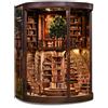 Book Nook 3D Modellino in Legno con Luci Illuminato per Soggiorno, Scrivania