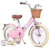 Glerc Bicicletta bambina 16 pollici, cestino, stabilizzatori, vita, colore rosa