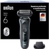 Braun Series 6 Regolabarba Uomo, Rasoio Elettrico Barba, Rifinitore di Precisione Easyclick, Sensoflex, Wet&Dry, Ricaricabile, Custodia da Viaggio, Senza Fili, Idea Regalo, 61-N1200s Grigio