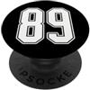 Sports Team Halloween Football Group Cos #89 Bianco Outline Numero 89 Sport Fan Jersey Style PopSockets PopGrip Adesivo