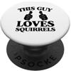 Squirrel Lover Merch with Retro Woodland Questo ragazzo ama scoiattoli due pollici PopSockets PopGrip Adesivo