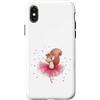 Whimsical Critter Dance Studio Custodia per iPhone X/XS Carino scoiattolo ballerina acquerello danza