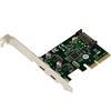 KALEA-INFORMATIQUE Scheda controller PCI Express da PCIe a USB 3.1 10GB 2 porte esterne di tipo C con chipset ASM1142