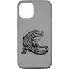 alligator graphic tee Custodia per iPhone 12/12 Pro Fauna selvatica xilografica vintage Open Jaw Gator