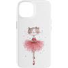 Purrfect Pointe Art Custodia per iPhone 14 Gatto stravagante ballerina acquerello danza Kitty