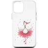 Whimsical Feather Dance Studio Custodia per iPhone 12/12 Pro Carino Ballerina Oca Danza Acquerello Art