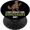 Dinosaurs Lover Prehistoric Animal Dinos Mi piacciono davvero i dinosauri Ok Animal Therizinosaurus Dino PopSockets PopGrip Adesivo