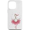 Whimsical Feather Dance Studio Custodia per iPhone 13 Pro Carino Ballerina Oca Danza Acquerello Art