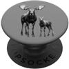 Wild Nature Animal Designs Amante degli animali selvatici alci e vitelli PopSockets PopGrip Adesivo