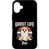 Cute Spooky Ghost Halloween Aesthetic Custodia per iPhone 16 Plus Fantasma Vita Retro Carino Halloween Fantasma