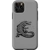 alligator graphic tee Custodia per iPhone 11 Pro Fauna selvatica xilografica vintage Open Jaw Gator