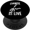 dance is live breakdance silhouette live DANCE IS LIVE Breakdance Handstand Silhouette PopSockets PopGrip Adesivo