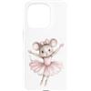 Graceful Rodent Designs Custodia per iPhone 15 Pro Carino Ballerina Mouse Balletto Danza Acquerello
