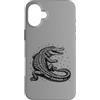 alligator graphic tee Custodia per iPhone 16 Plus Fauna selvatica xilografica vintage Open Jaw Gator