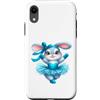 Whimsical Bunny Designs Custodia per iPhone XR Carino Bunny Ballerina Blu Tutu Danza Coniglio
