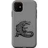 alligator graphic tee Custodia per iPhone 11 Fauna selvatica xilografica vintage Open Jaw Gator