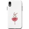 Graceful Critter Prints Custodia per iPhone XR Adorabile Bunny Ballerina Acquerello Danza Amante