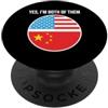 Chinese American Heritage Store Cinese-americano Sì, sono entrambi eredità PopSockets PopGrip Adesivo