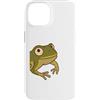 Frosch Amphibien, Comic Geschenke, lusti Custodia per iPhone 14 Rana verde ridente nella foresta per uomo donna bambino