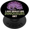 Dinosaurs Lover Prehistoric Animal Dinos Mi piacciono davvero i dinosauri Ok Stegosauro preistorico Dino PopSockets PopGrip Adesivo