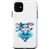 Whimsical Bunny Designs Custodia per iPhone 11 Carino Bunny Ballerina Blu Tutu Danza Coniglio