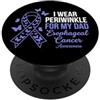 I Wear Periwinkle for My Dad Indosso pervinca per la consapevolezza del cancro esofageo di mio padre PopSockets PopGrip Adesivo
