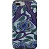 Vintage Revisited Press Custodia per iPhone 7 Plus/8 Plus Motivo Art Deco floreale viola e blu