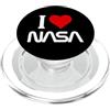 I Love Space M D Design Nero Amo l'NASA Cuore con logo PopSockets PopGrip per MagSafe