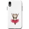 Whimsical Cub Creations Custodia per iPhone XR Carino Orso Ballerina Danza Rosa Tutu Acquerello