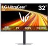 LG Monitor Gaming Ultragear™ 32G620B-B.AEU | Serie G6 (2026) | 32 pollici | Monitor IPS 16:9 | 200Hz | 1ms (GtG) | QHD 2560x1440 | sRGB 99% | AMD FreeSync Premium™ e NVIDIA G-Sync c™