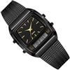 Vynetra Orologio da uomo con doppio display, vetro minerale, acqua, per uso quotidiano, occasioni speciali, fidanzato, Nero
