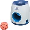 TRIXIE Ball & Treat - Giocattolo intelligente per cani - Distributore di croccantini tramite inserimento della pallina - Gioco di riporto - Per snack fino a 15mm - Con pallina inclusa(ø6cm) - ø17×18cm