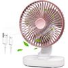 HurLuksi Ventilatore da scrivania oscillante, ventilatore da tavolo ricaricabile con forte flusso d'aria funzionamento silenzioso ventola di raffreddamento portatile velocità regolabile