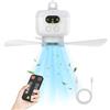 Vulaop Ventilatore USB con luce, ventilatore da campeggio ricaricabile con telecomando e batteria da 8000 mAh, 3 velocità, silenzioso, per tenda, dormitorio, viaggio
