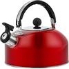 CENMOO Teiere per bollitore fischiante, teiera per fornelli, stufa alogena a legna, bollitori da tè in acciaio inox, teiere da tè fischianti, bollitore con impugnatura ergonomica per fornello a induc