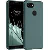kwmobile Custodia Compatibile con Google Pixel 3 Cover - Back Case per Smartphone in Silicone TPU - Protezione Gommata - verde blu