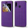 Shantime Custodia Flip in Pelle PU con Finestra Visibile e Chiusura Magnetica Invisibile Compatibile con Asus Zenfone 5z ZS620KL, Protezione Totale (Viola)