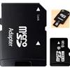 NUDVMUCH Scheda di memoria da 8 GB con 1 adattatore SD, scheda TF ad alta velocità con adattatore SD, per telecamere incorporate 1080p, fotocamere, stampanti 3D, telefoni e lettori MP3
