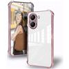 DESSEN Cover per Xiaomi Poco X7 Pro 5G con Protezione Obiettivo Fotocamera & Angoli Rinforzati Airbag Antiurto Custodia Silicone Trasparente Morbida TPU Anti-ingiallimento, Rosa