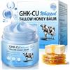 Abodiuss Crema al peptide di rame con sebo bovino e blu di metilene, GHK-Cu Tallow per pelli secche, balsamo al miele di Tallow supporta la barriera cutanea e migliora l'aspetto della pelle, crema GHK Cu senza