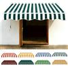 Generico Telo Di Ricambio Per Tende Da Sole Da Giardino E Balcone 200cm 250cm 300cm 400cm 500cm Poliestere Ispessito 280g/m2 Impermeabile, Tessuto Parasole Per Tende(Green white,250x200cm)
