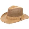 KABAKE Cappello Panama di Paglia a Tesa Larga Stile Fedora da Spiaggia, Protezione Solare UPF50+, Cappelli da Pesca Unisex KABAKE, Marrone, 6-8